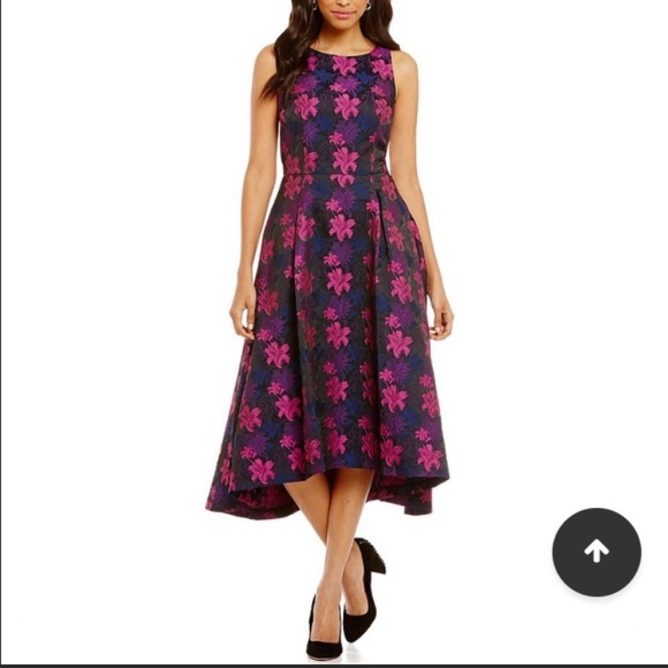 Katherine Kelly High-Low Jacquard Dress